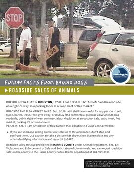 Barrio Dogs Friday facts-SE-Roadside sales-E